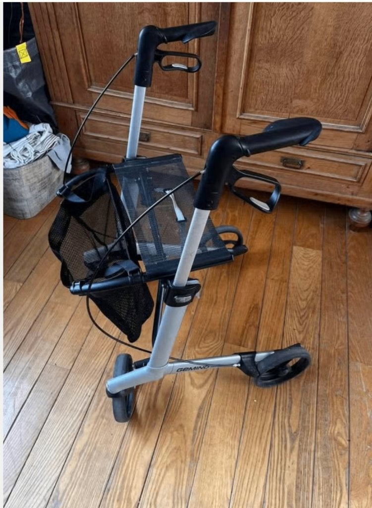 Luxe Rollator Gemino 20 - Grijs, Ophalen, Lichtgewicht, Gebruikt