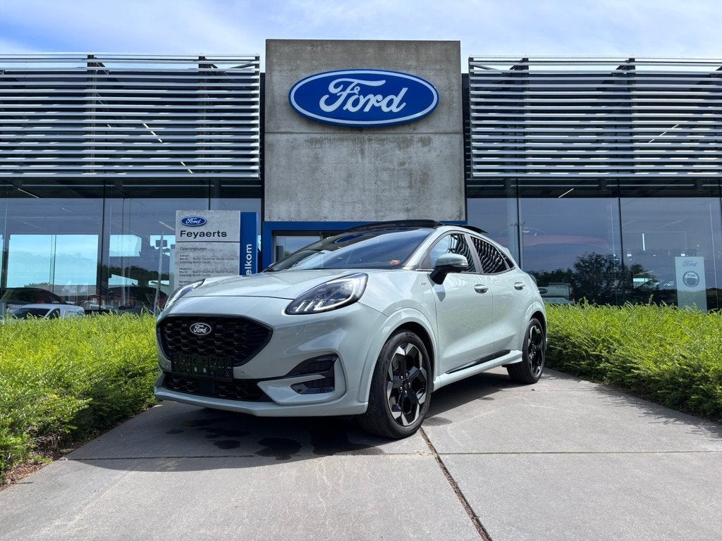 Ford Puma EcoBoost mHEV 125pk ST-Line X Manueel (bj 2024), Auto's, Ford, 118 g/km, Euro 6, Adaptive Cruise Control, Leder en Stof
