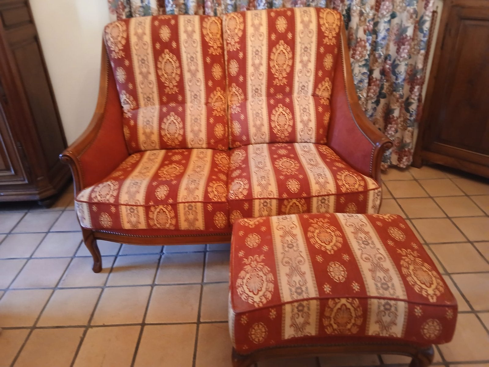Vintage fauteuil, Huis en Inrichting, Zetels | Zetels en Chaises Longues, Ophalen, Gebruikt, D'eoque, 150 tot 200 cm