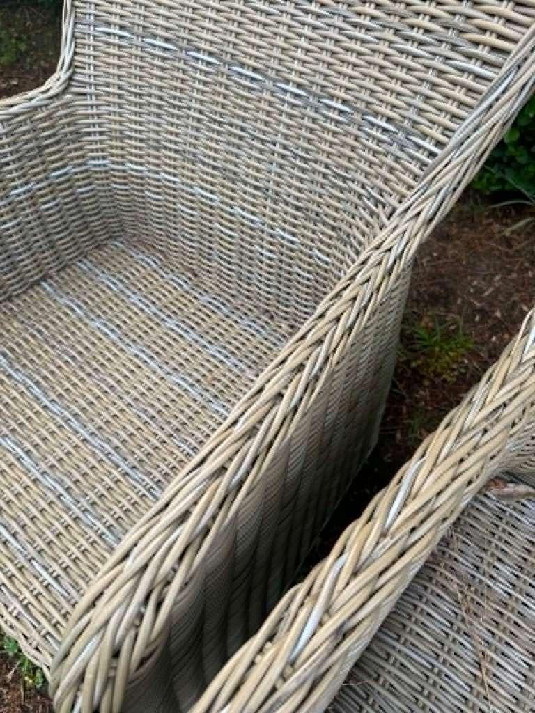 2 loungestoelen wicker (50 voor 2), Tuin en Terras, Ophalen, Gebruikt, Wicker