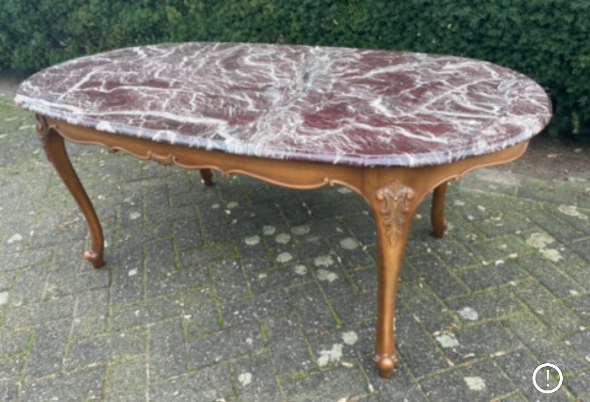 Tafel met marmeren blad, barok, queen anne, chippendale, Enlèvement