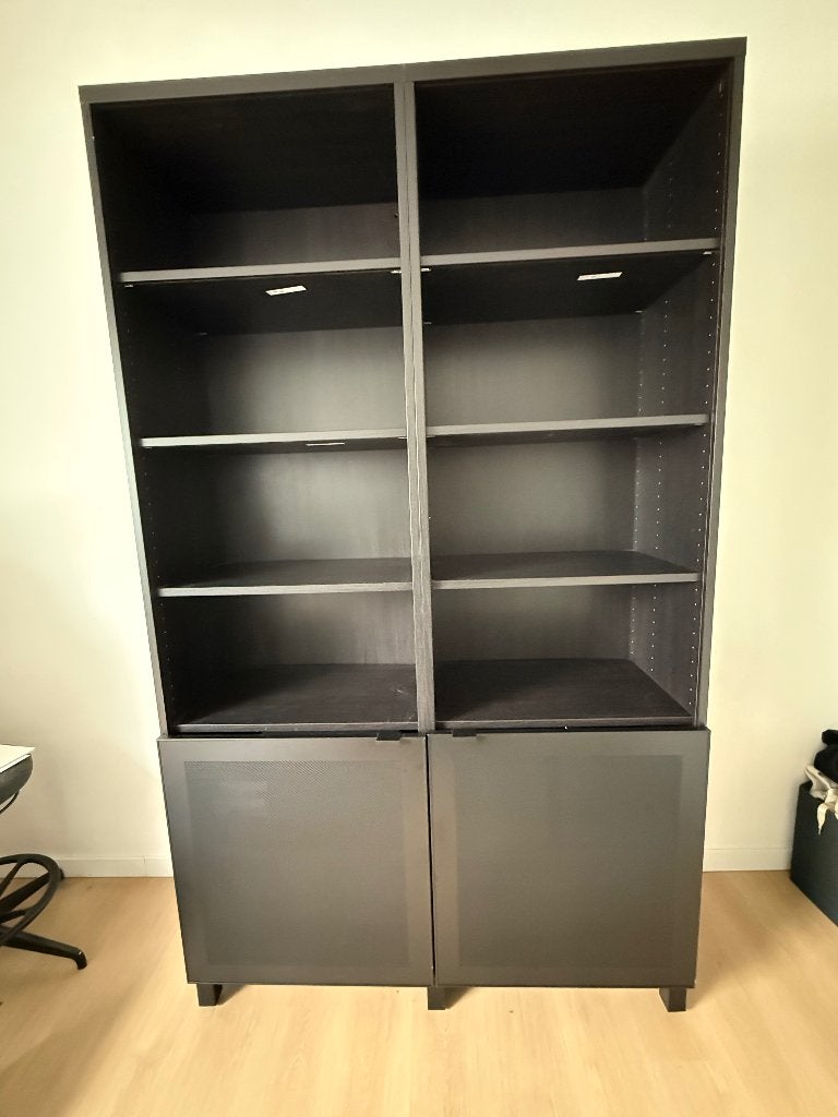 Étagère Besta, Avec porte(s), 25 à 50 cm, Comme neuf, 100 à 150 cm