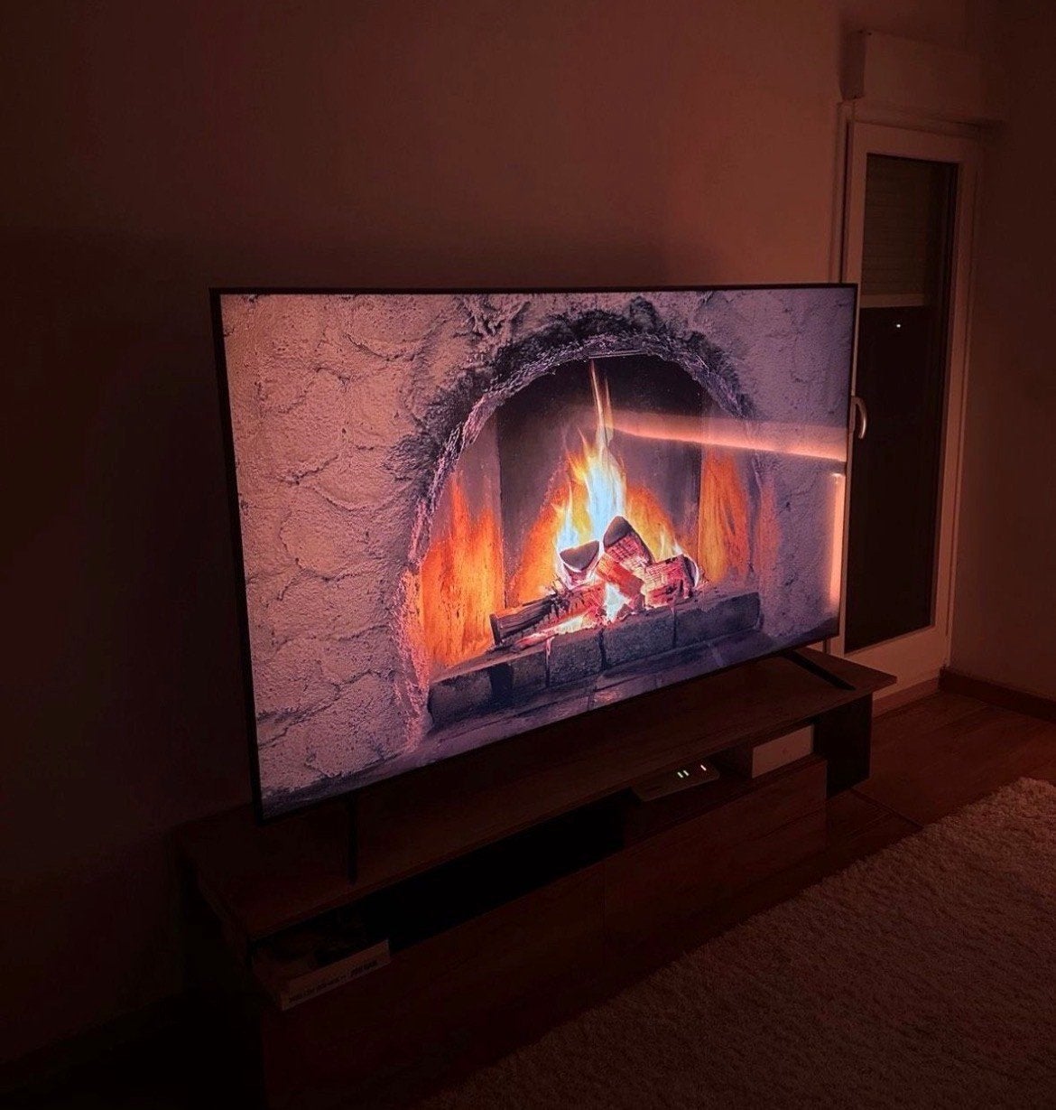 Samsung TV 75 Zoll, Enlèvement ou Envoi, Neuf, Cheminée sur pied, Cheminée électrique