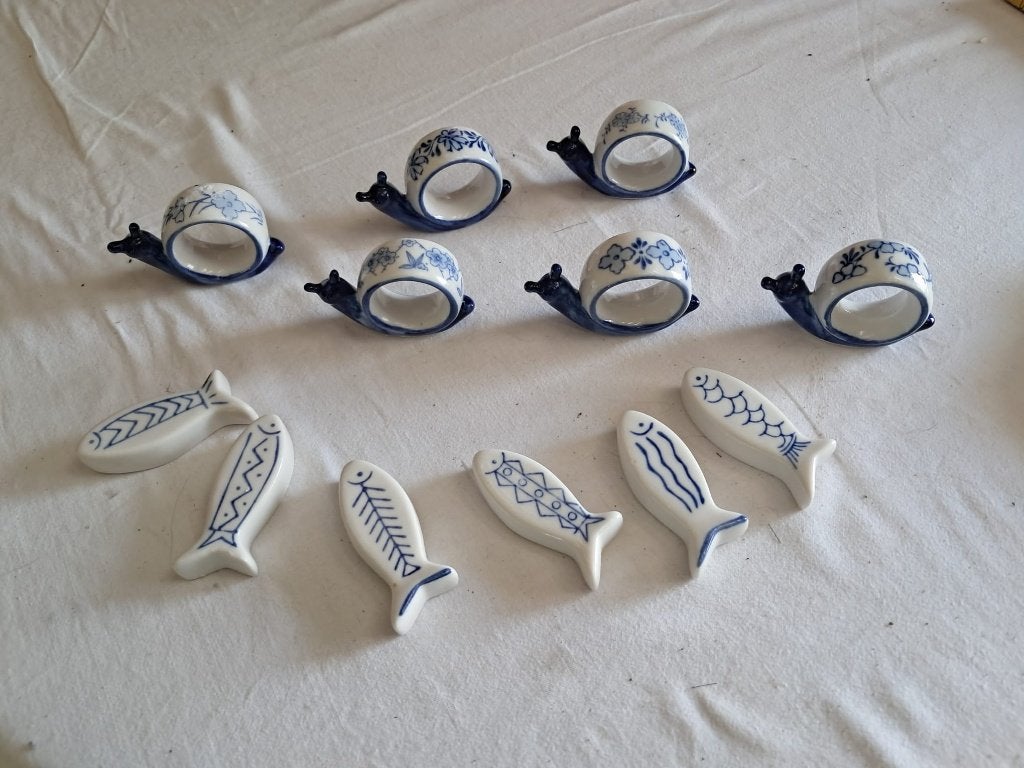 Serviettenringen - bestekleggers, Antiek en Kunst, Ophalen
