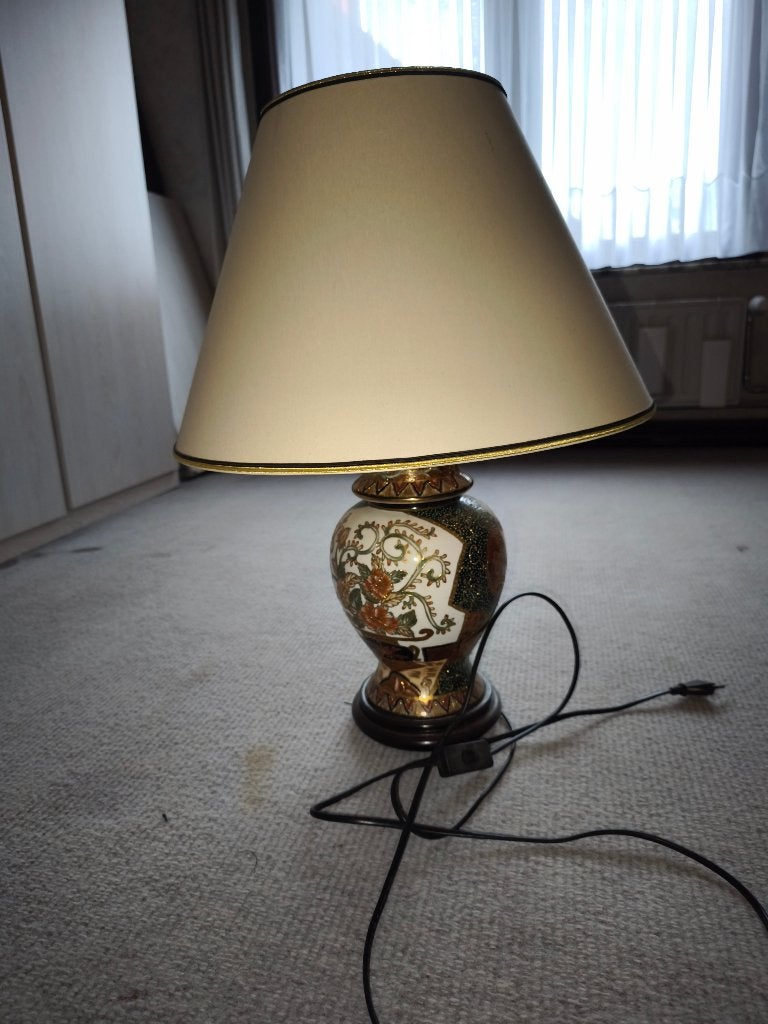 Chinese porseleinen lamp, Céramique, Enlèvement, E14 (petit), Autres types