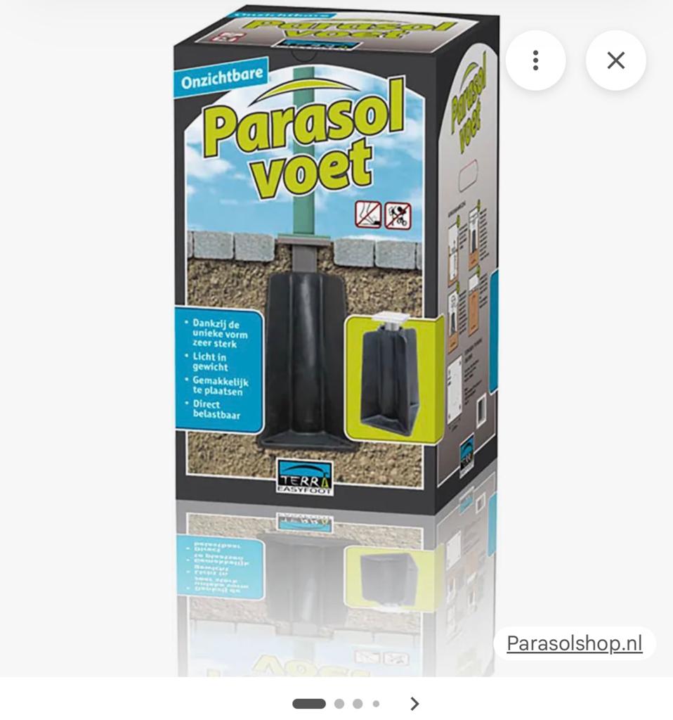 Ingraaf parasolvoet nieuw in de doos, Ophalen, Nieuw, Parasolvoet