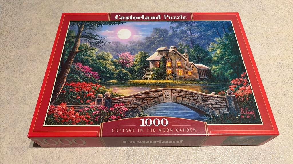 Cottage in the moon garden puzzel castorland, Ophalen of Verzenden, Zo goed als nieuw