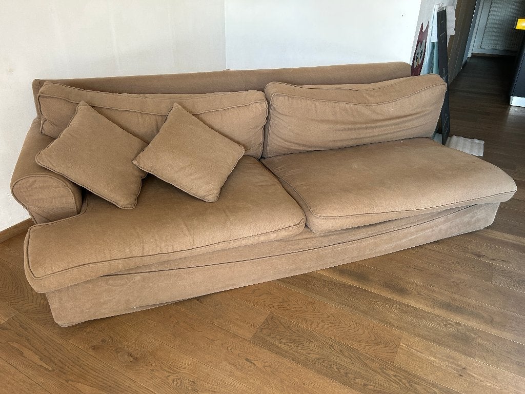 GRATIS: Zetel (hoekzetel) met chaisse longue, Ophalen, 250 tot 300 cm, Gebruikt, 100 tot 125 cm