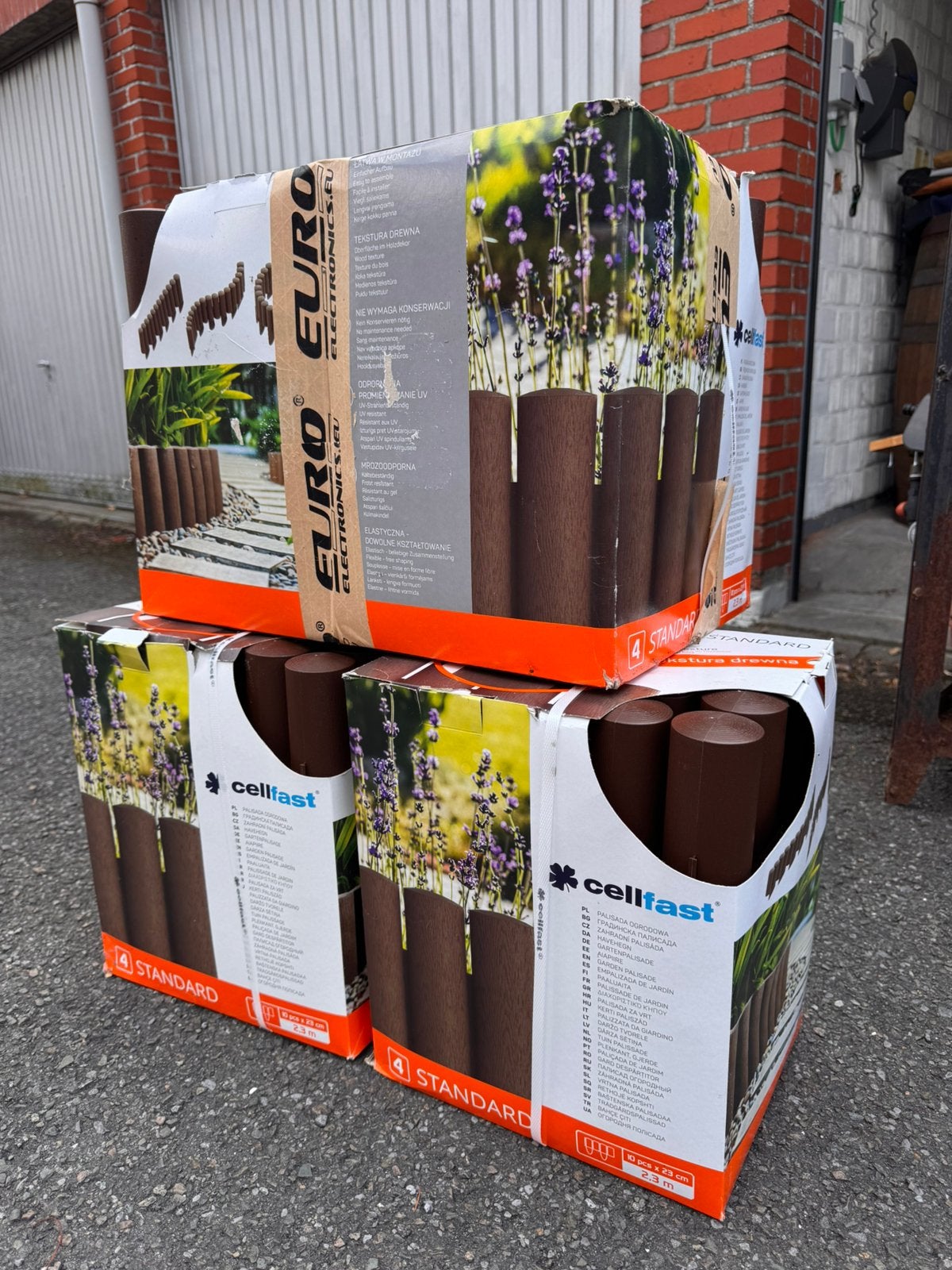 Tuinafboording - Bruin - NIEUW - totaal 9,2meter, Ophalen, Nieuw
