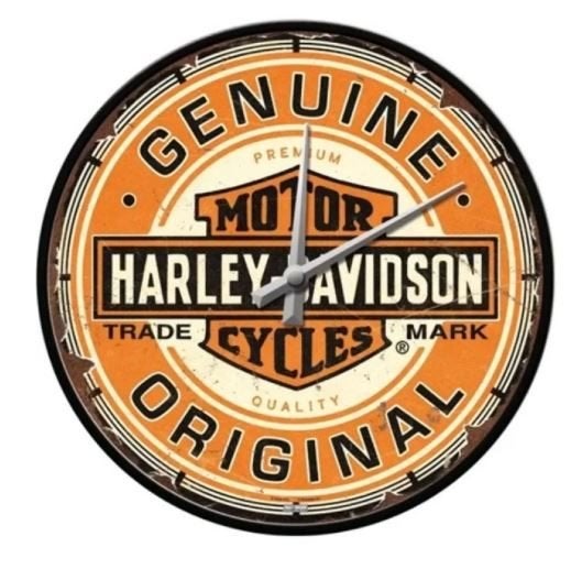Horloge murale publicitaire authentique Harley Davidson, Neuf, Enlèvement ou Envoi, Rétro, Noir