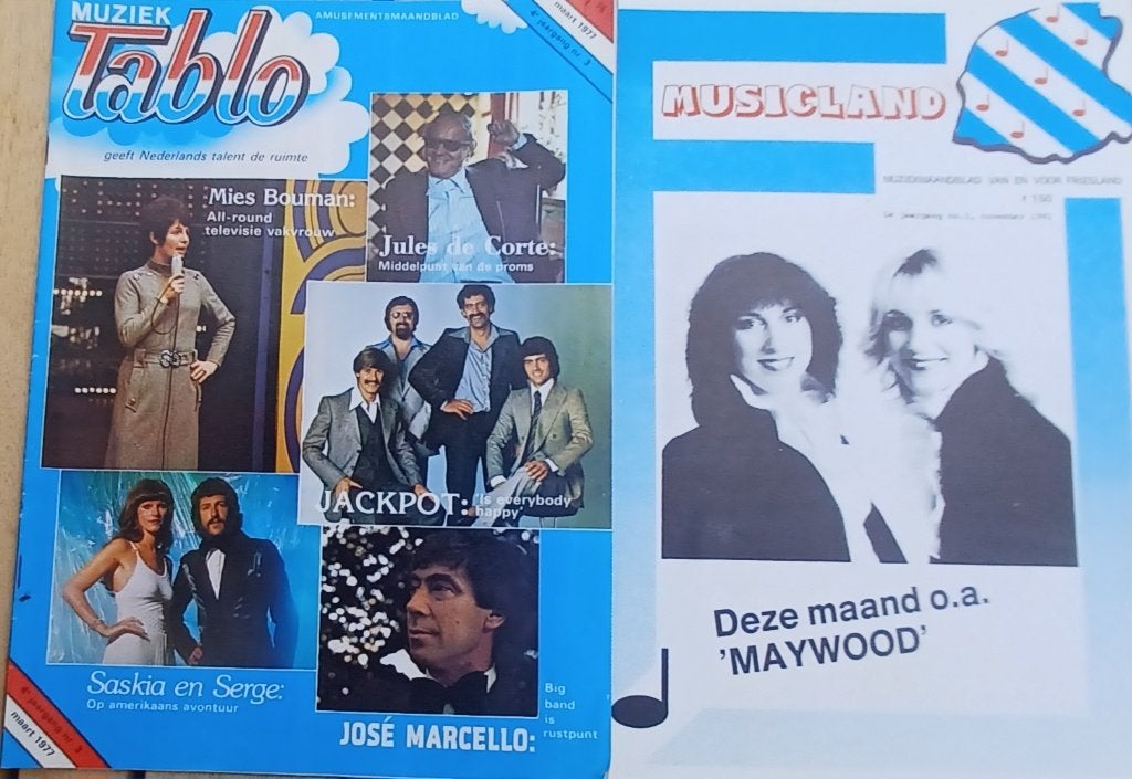 Muziek Tablo (1977) + Musicland (1981)/Tura/Trinity/The Cats, Collections, Revues, Journaux & Coupures, Enlèvement ou Envoi, Journal ou Magazine