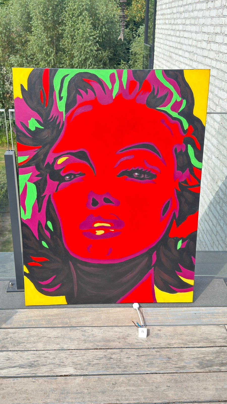 popartstijl van Marilyn Monroe, Antiek en Kunst, Kunst | Schilderijen | Modern, Portret, Textiel, Handgeschilderd, Ophangklaar