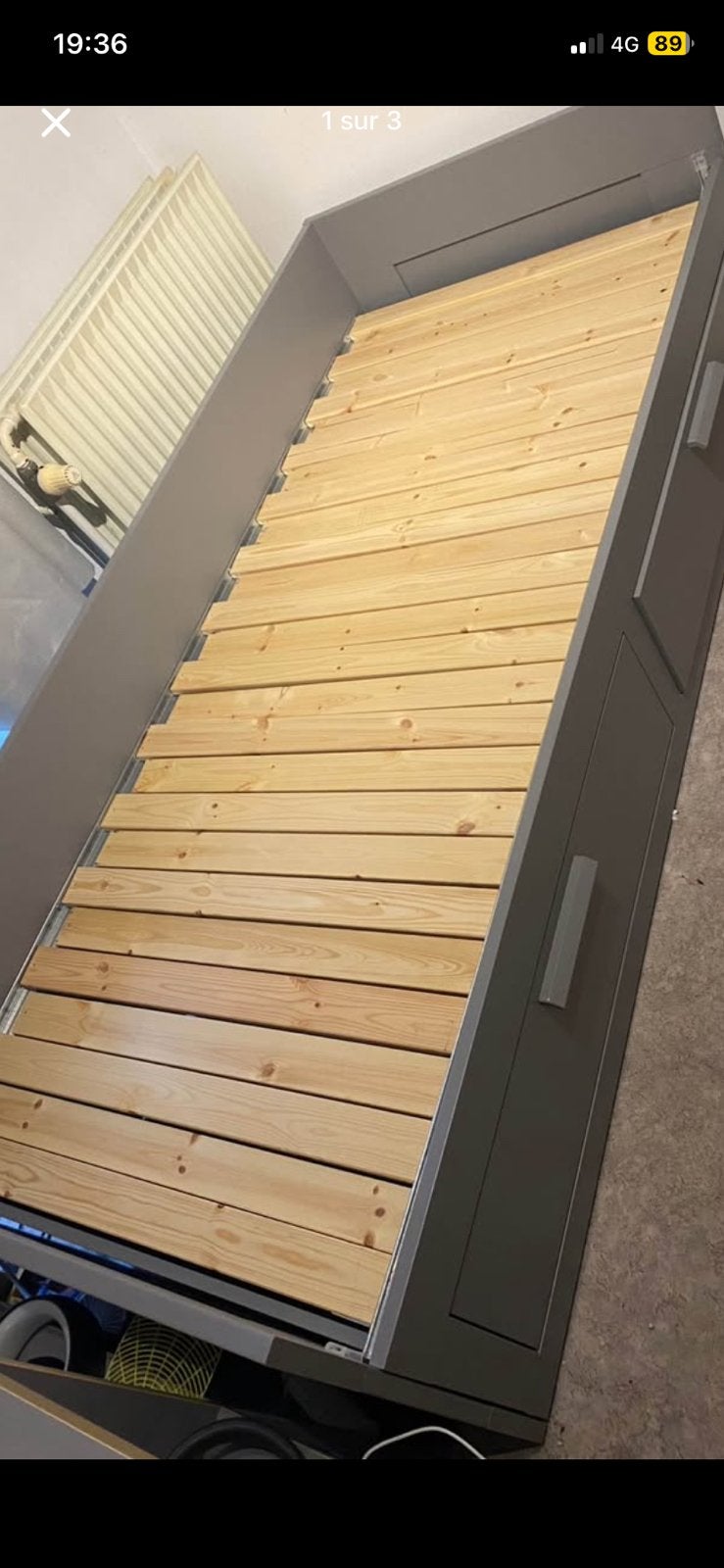 Lit convertible, Enlèvement, Comme neuf, 80 cm, Matelas