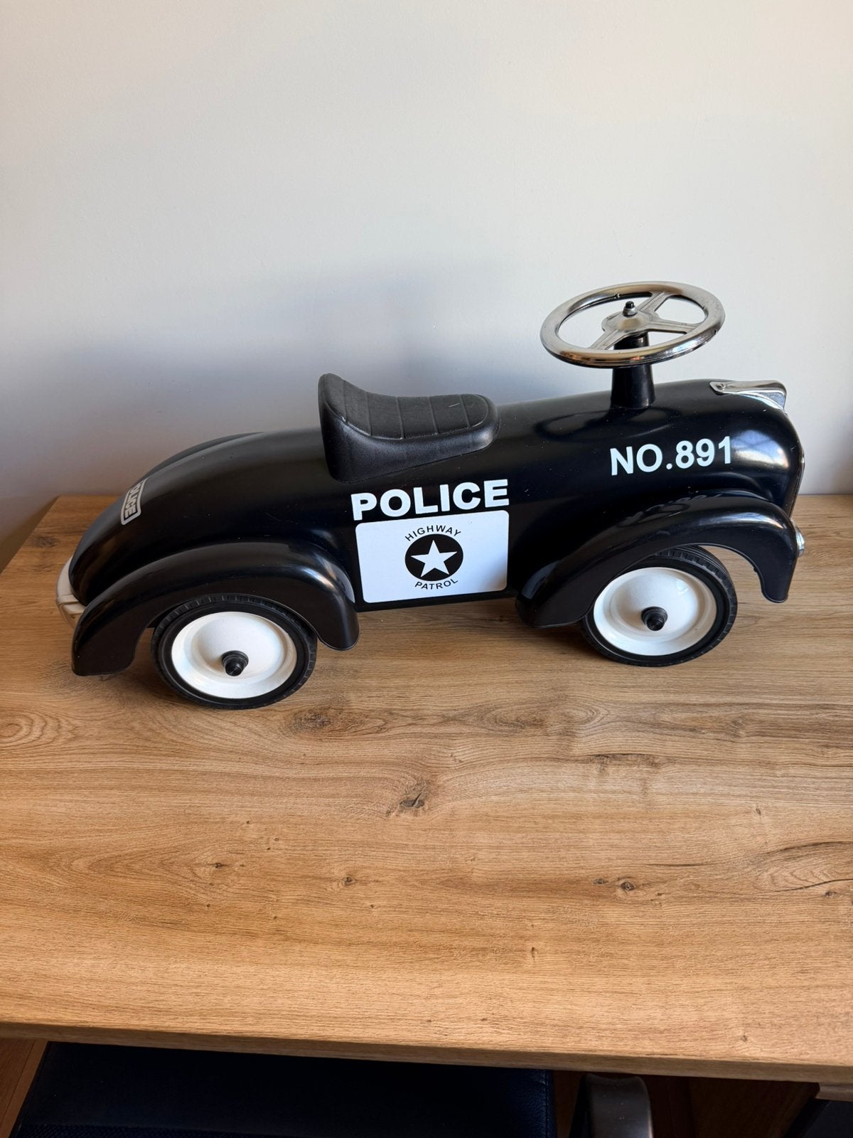 Goki Classic Ride-On Metal Car Police, No. 891, Ophalen, Zo goed als nieuw