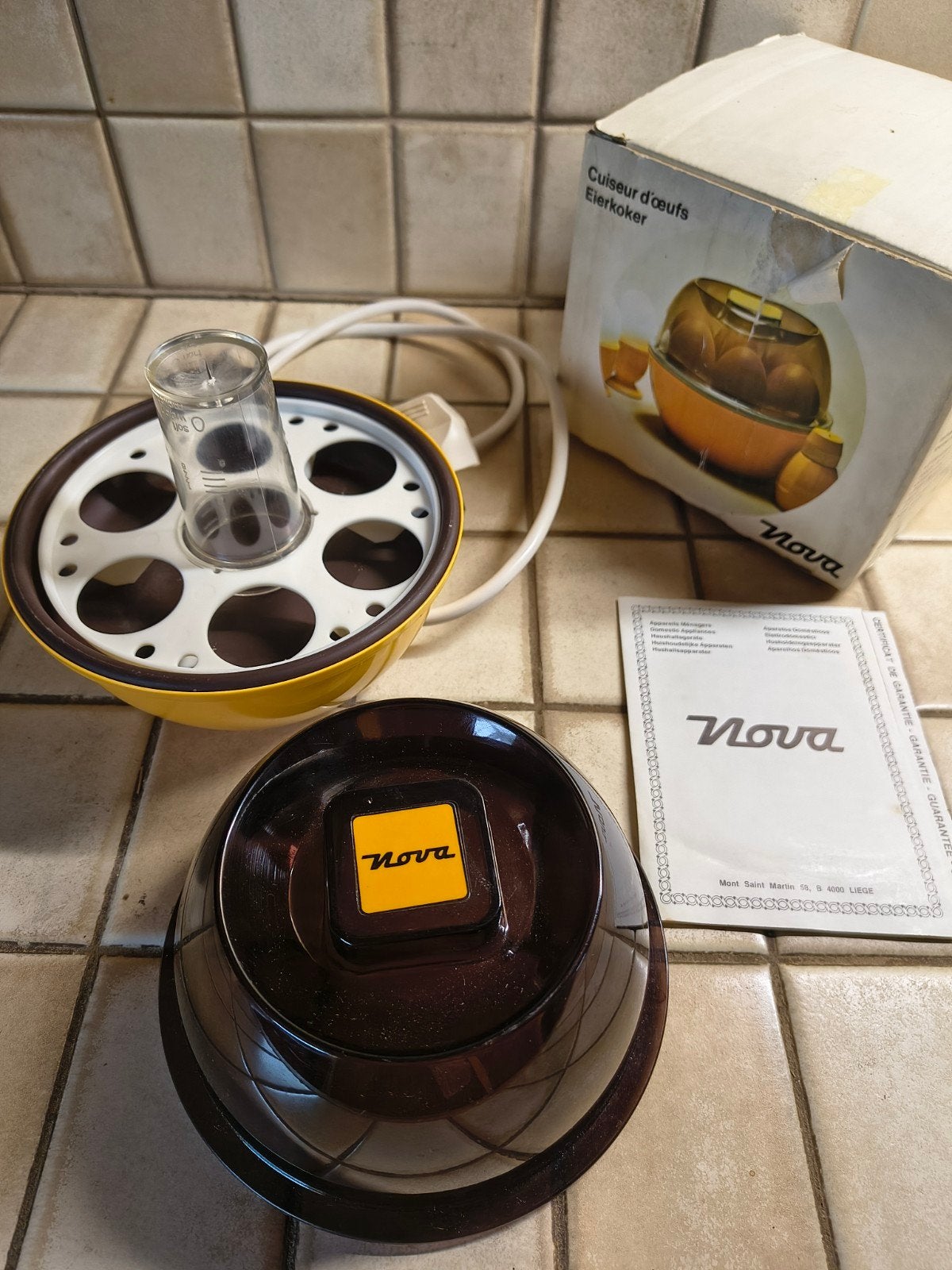 Eierkoker Nova vintage oranje (vr max 6 eieren), Elektronische apparatuur, Eierkokers, Ophalen, Zo goed als nieuw