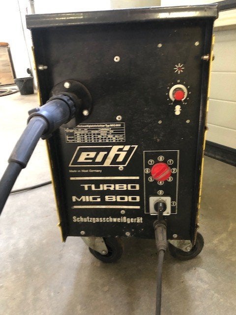 Half automatische laspost Erfi record turbo Mig 800, Doe-het-zelf en Bouw, Ophalen, Gebruikt, 150 tot 250 ampère, Overige typen