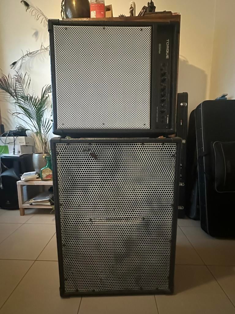 Ampli Torque Bass avec enceinte Leney, Enlèvement, Utilisé, Guitare basse, 100 watts ou plus