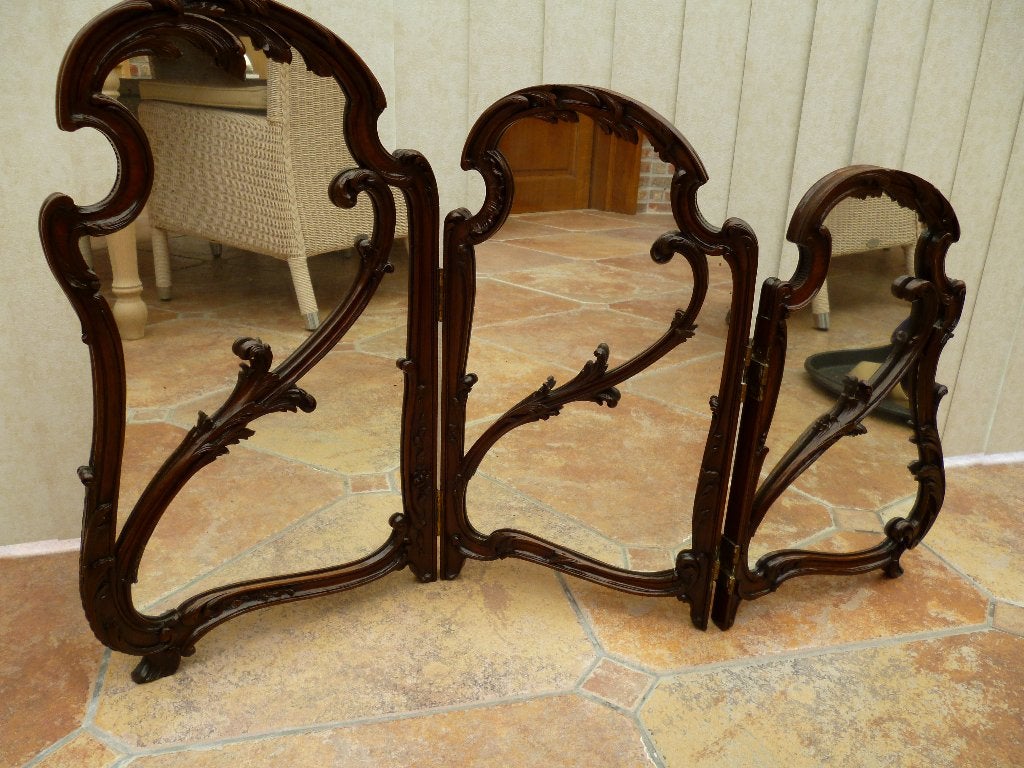 miroir triptyque art nouveau, Antiquités & Art, Enlèvement