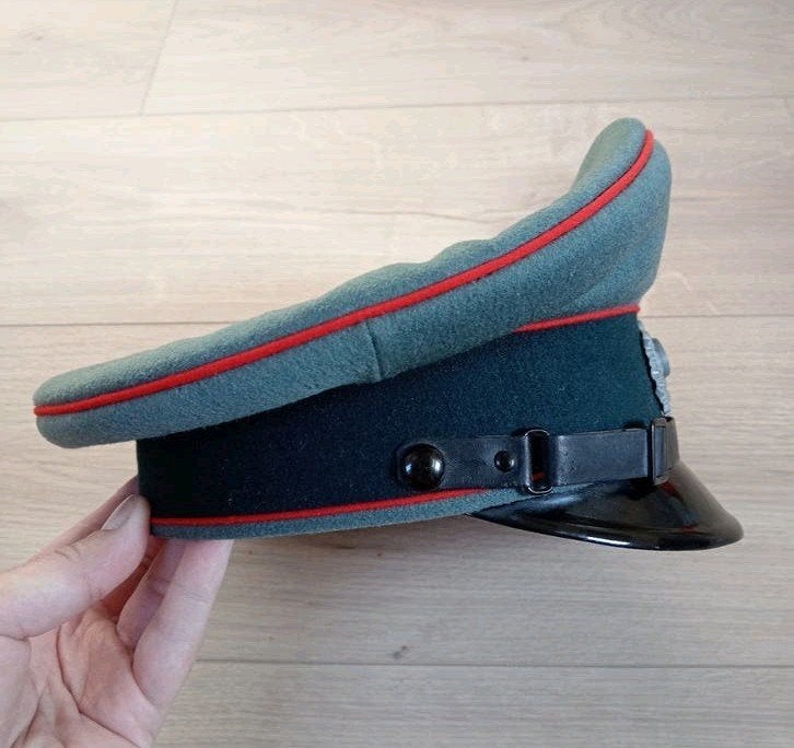 Originele Duitse wo2 artillerie schirmmütze Extra Klasse, Ophalen of Verzenden, Landmacht, Helm of Baret