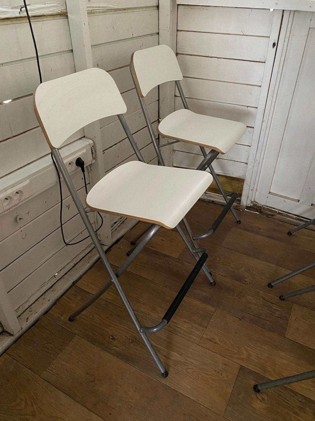 barstoelen 6 stuks,  inklapbaar (+ bartafel Ikea), 5 krukken of meer, Ophalen, Gebruikt, Met voetsteun