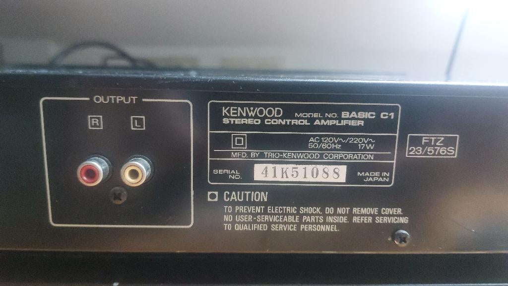 amplificateur Kenwood basic M1 +C1, Audio, Tv en Foto, Versterkers en Ontvangers, Gebruikt, 60 tot 120 watt, Stereo, Ophalen