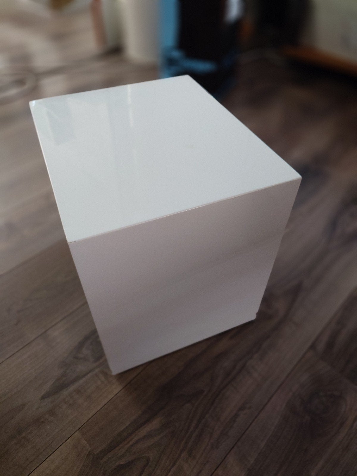 Witte 3 bijzet tafels, Huis en Inrichting, Tafels | Salontafels, Ophalen, Minder dan 50 cm, Gebruikt, Vierkant