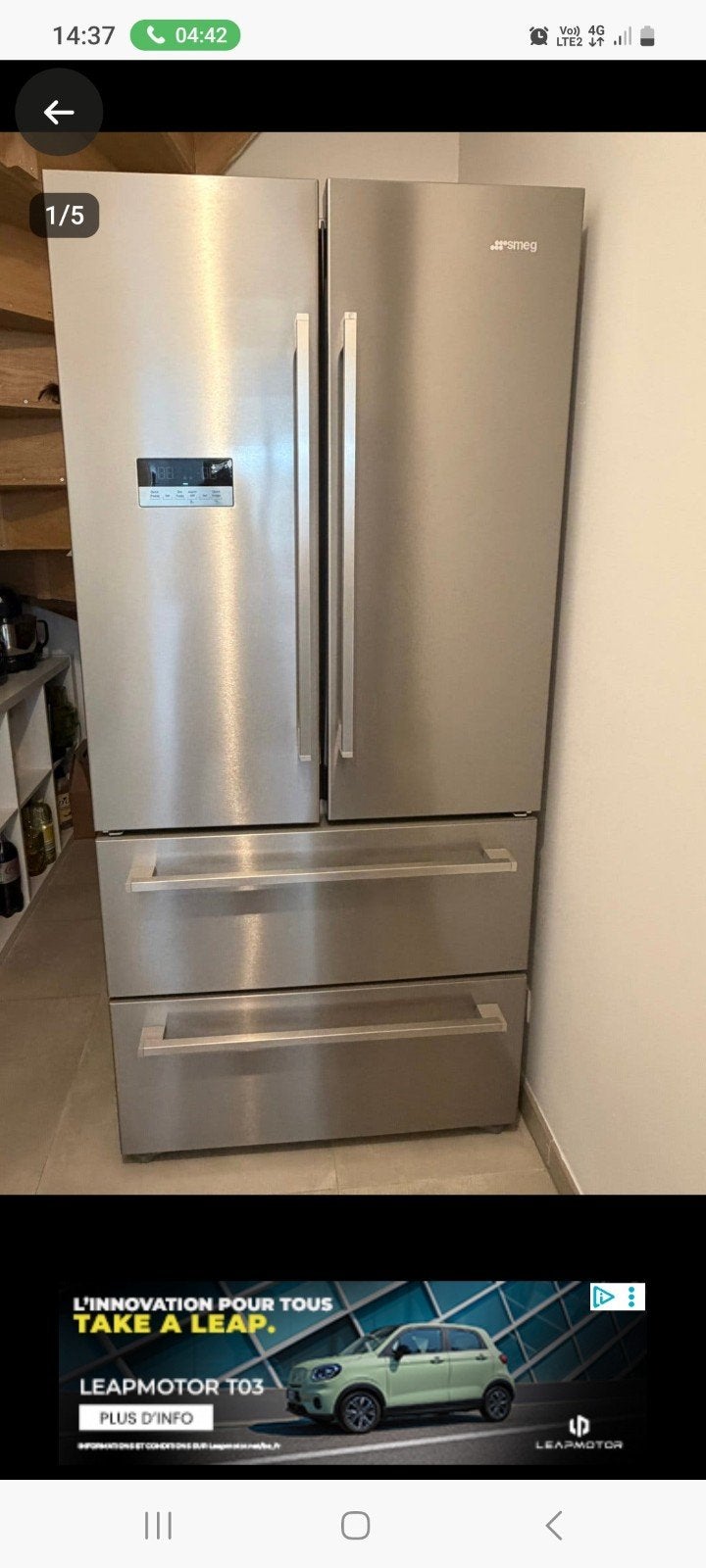 Frigo américain  SMEG, Electroménager, Enlèvement