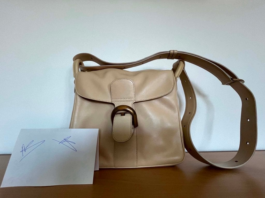 Delvaux brillant boudrier ivoir, Handtassen en Accessoires, Tassen | Damestassen, Ophalen, Zo goed als nieuw, Beige