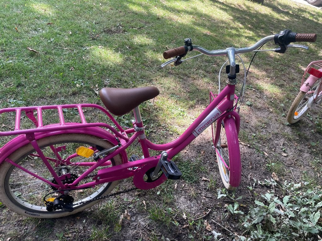 Minerva meisjesfiets Milly 20 inch magenta, Fietsen en Brommers, Ophalen, Gebruikt, Velgrem, Versnellingen