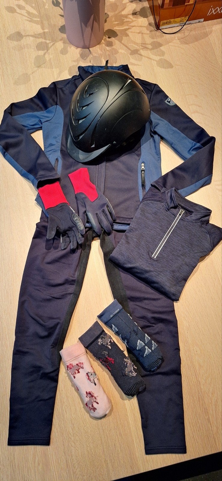 set paardrijkleren 12 jaar, Kleding | Dames, Sportkleding, Ophalen, Blauw, Overige typen, Zo goed als nieuw