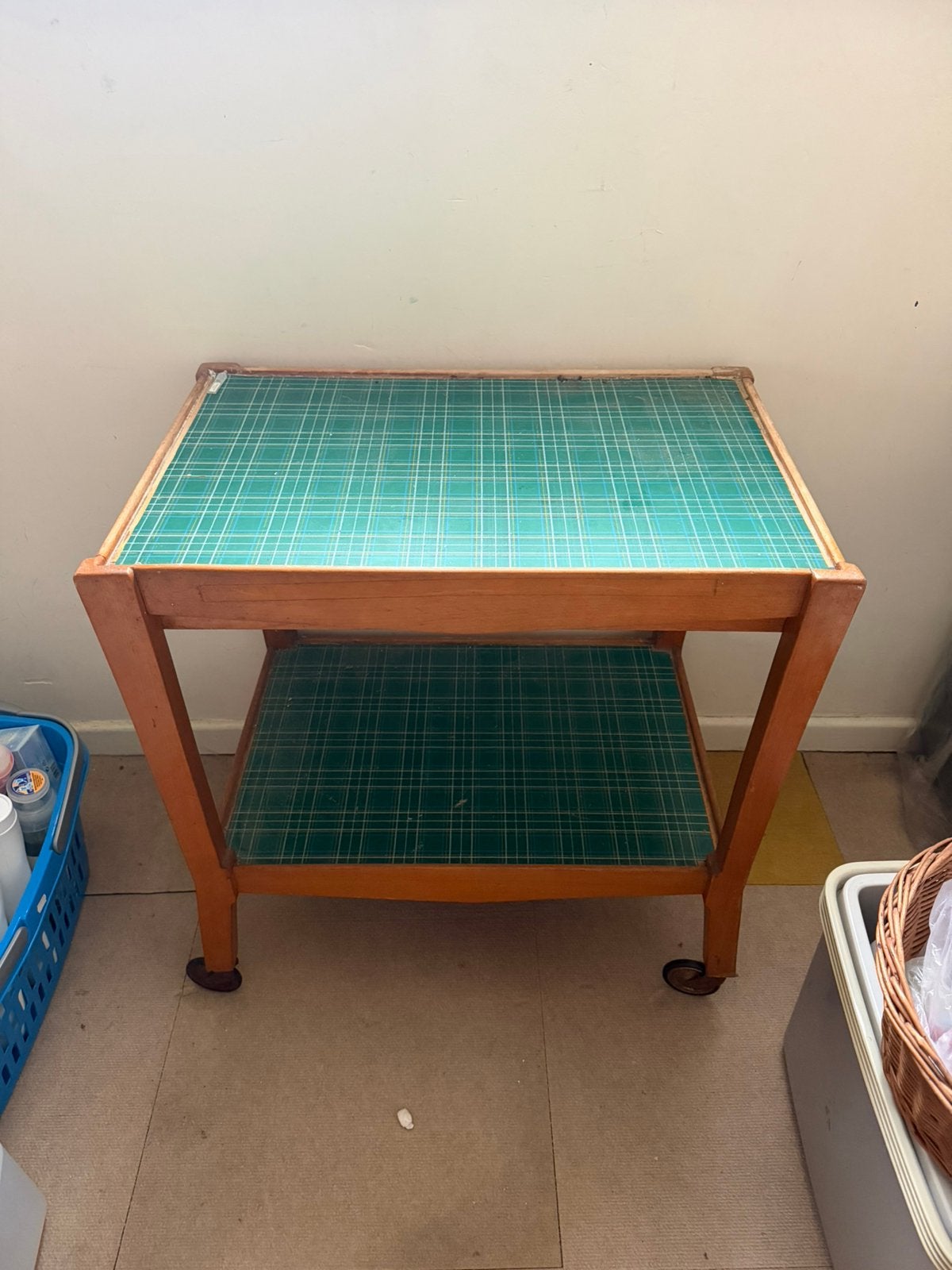 Vintage danish trolly teak retro design, Ophalen