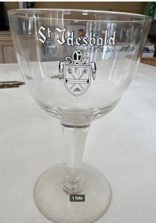 Oud glas abdijbier, Enlèvement ou Envoi, Comme neuf, Verre ou Verres