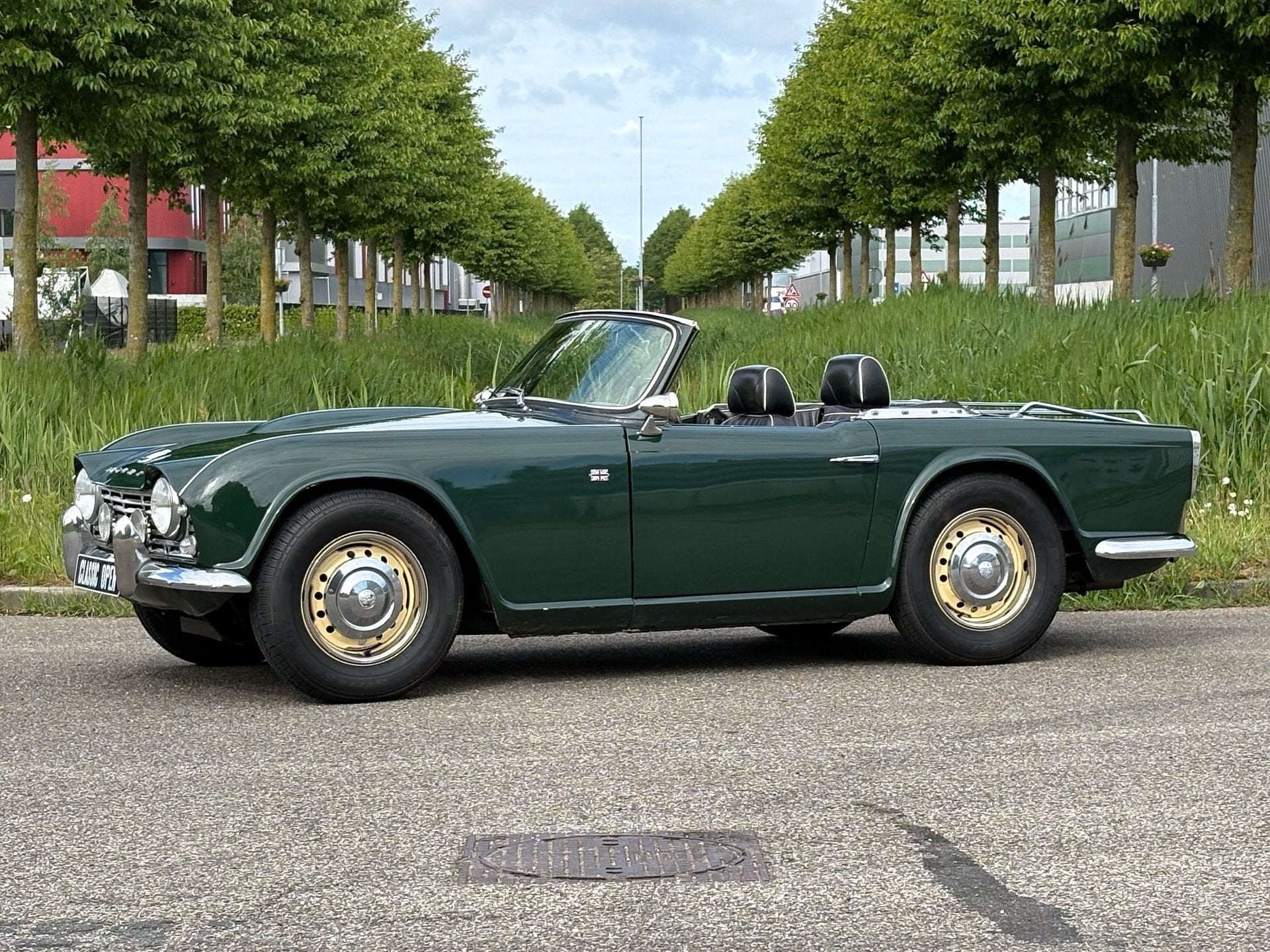 Triumph TR4, Auto's, Zwart, Cabriolet, Bedrijf, Handgeschakeld