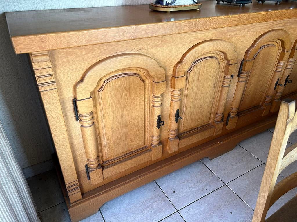 Eiken eetkamer met 8 stoelen, Enlèvement, Utilisé
