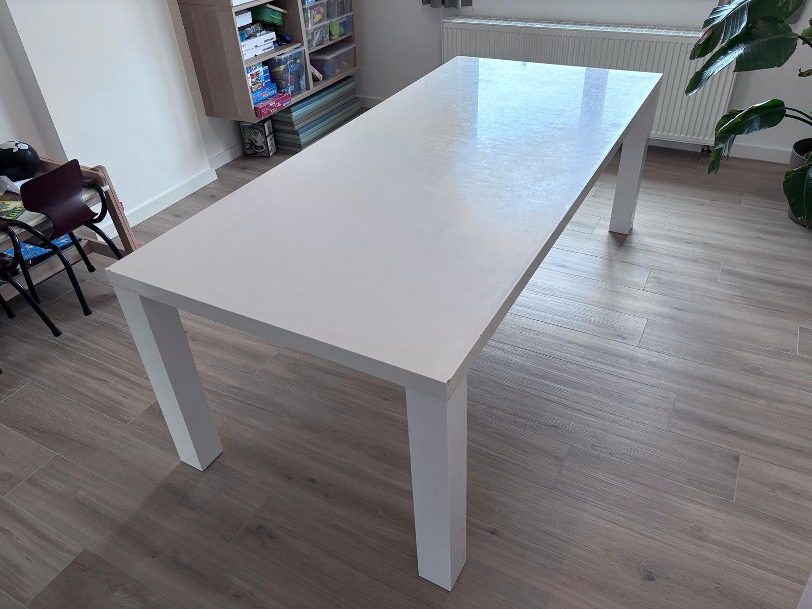 Witte tafel 8-10 personen, Ophalen, Gebruikt