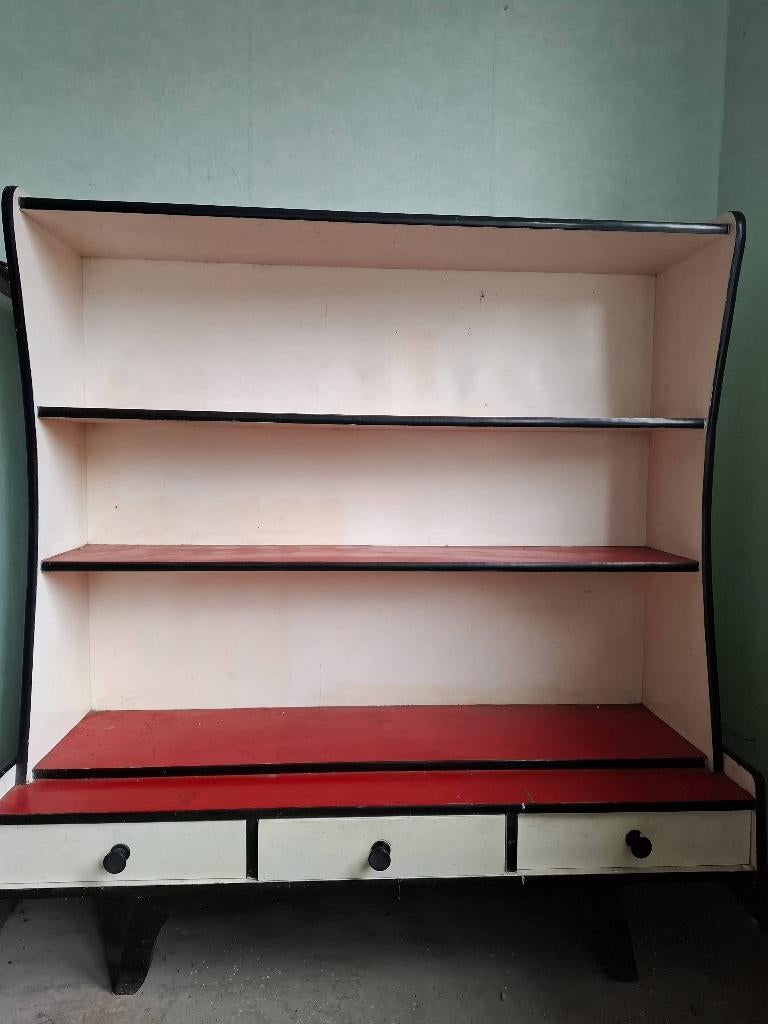 Retro kast, Ophalen, Met plank(en), Gebruikt, 100 tot 150 cm