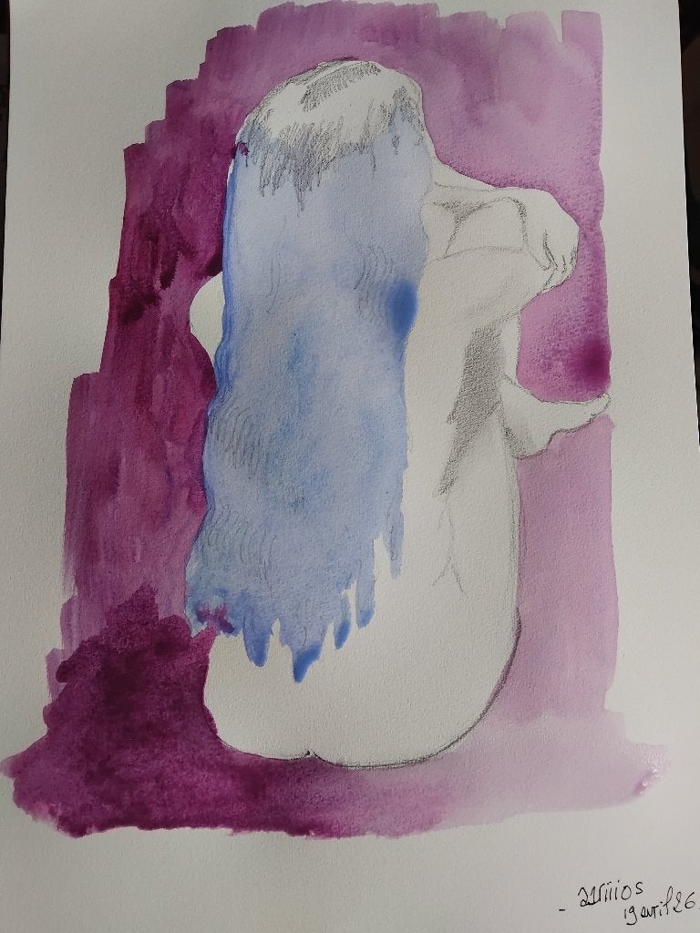 Portrait de Aarriio, Antiquités & Art, Art | Peinture | Moderne, Certificat d'authenticité, Peinture acrylique, Papier/carton