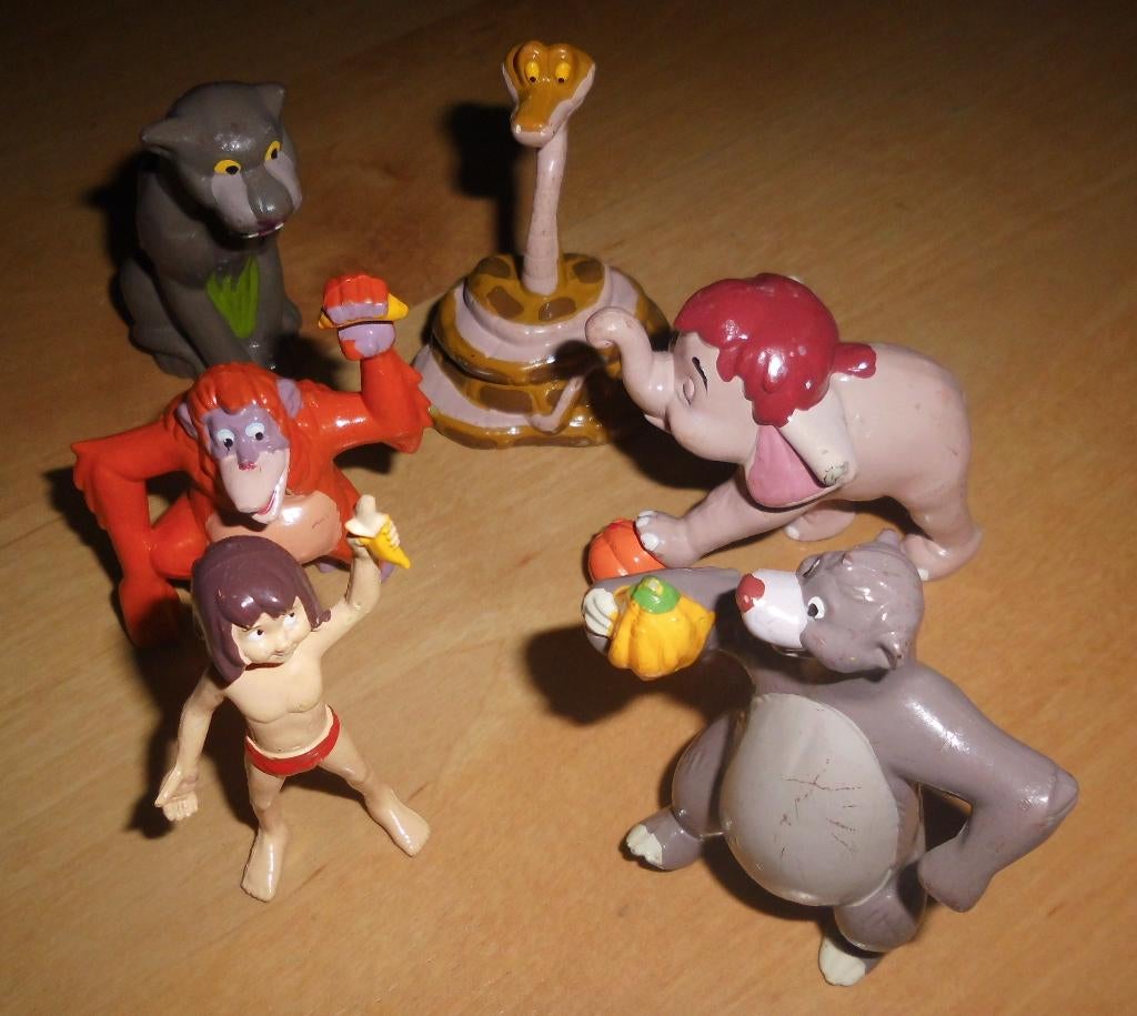Set van 6 figuren DISNEY the jungle boek KODAK jaren 90, Verzamelen, Beelden en Beeldjes, Gebruikt, Overige typen, Ophalen of Verzenden