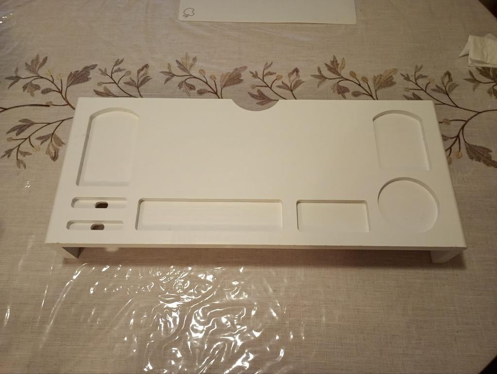 bamboe witte schermhouder, Ophalen of Verzenden, Zo goed als nieuw, Home Creation