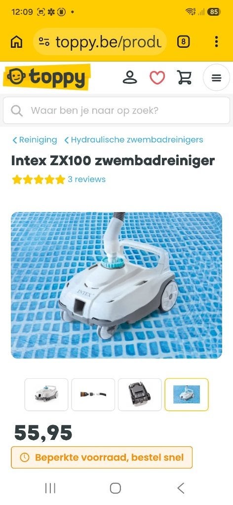 Intex ZX100 zwembadreiniger, Ophalen of Verzenden, Nieuw, Zwembadpomp