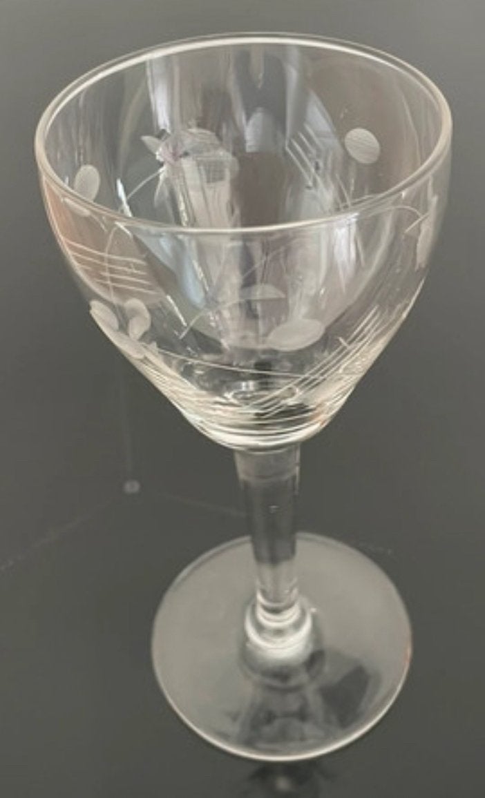 Vintage 26 geëtste glazen -  art deco, Antiquités & Art, Antiquités | Verre & Cristal, Enlèvement ou Envoi
