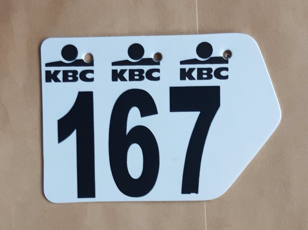 WIELRENNEN CYCLISME NUMMER KADER PLAATJE  (5), Ophalen of Verzenden