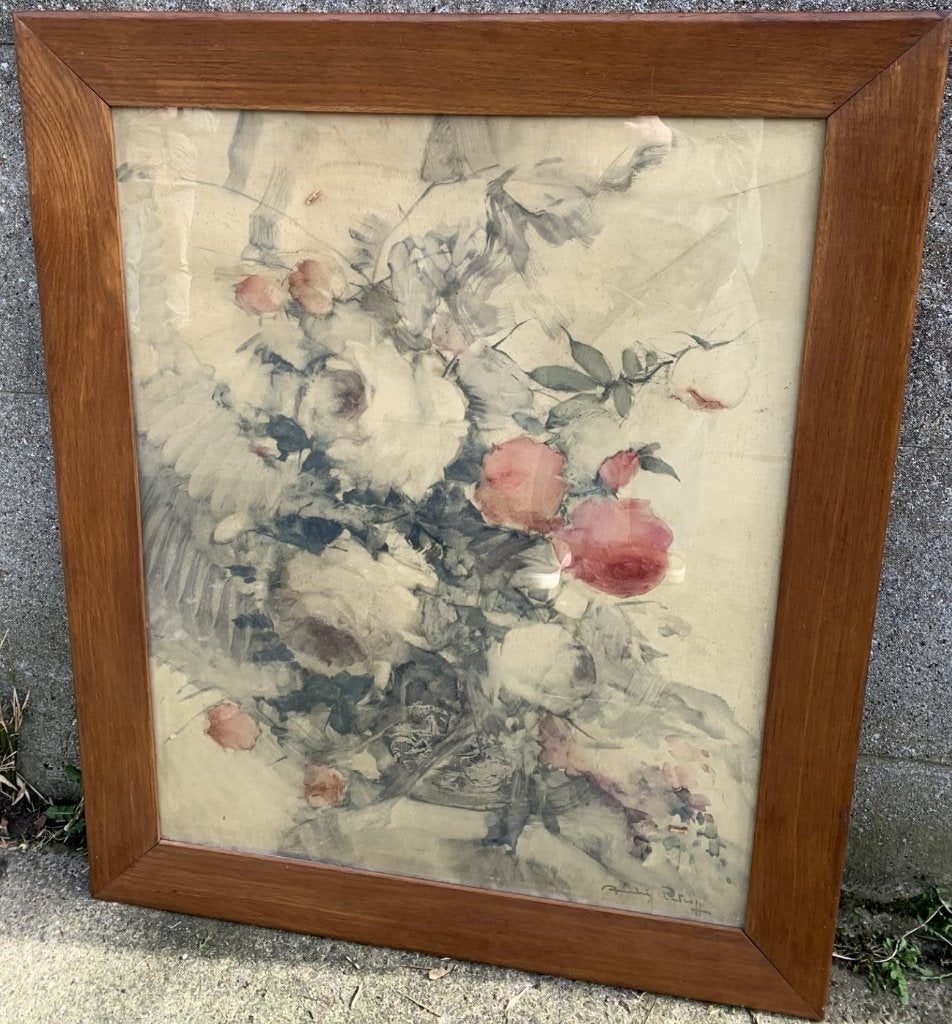 André PETROFF (1884-1975) Aquarel - Groot!, Ophalen, Gesigneerd, Aquarel, Bloemen