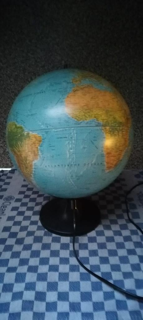 Wereldbol (Globe-) - verlicht - prima staat., Ophalen, Verlicht