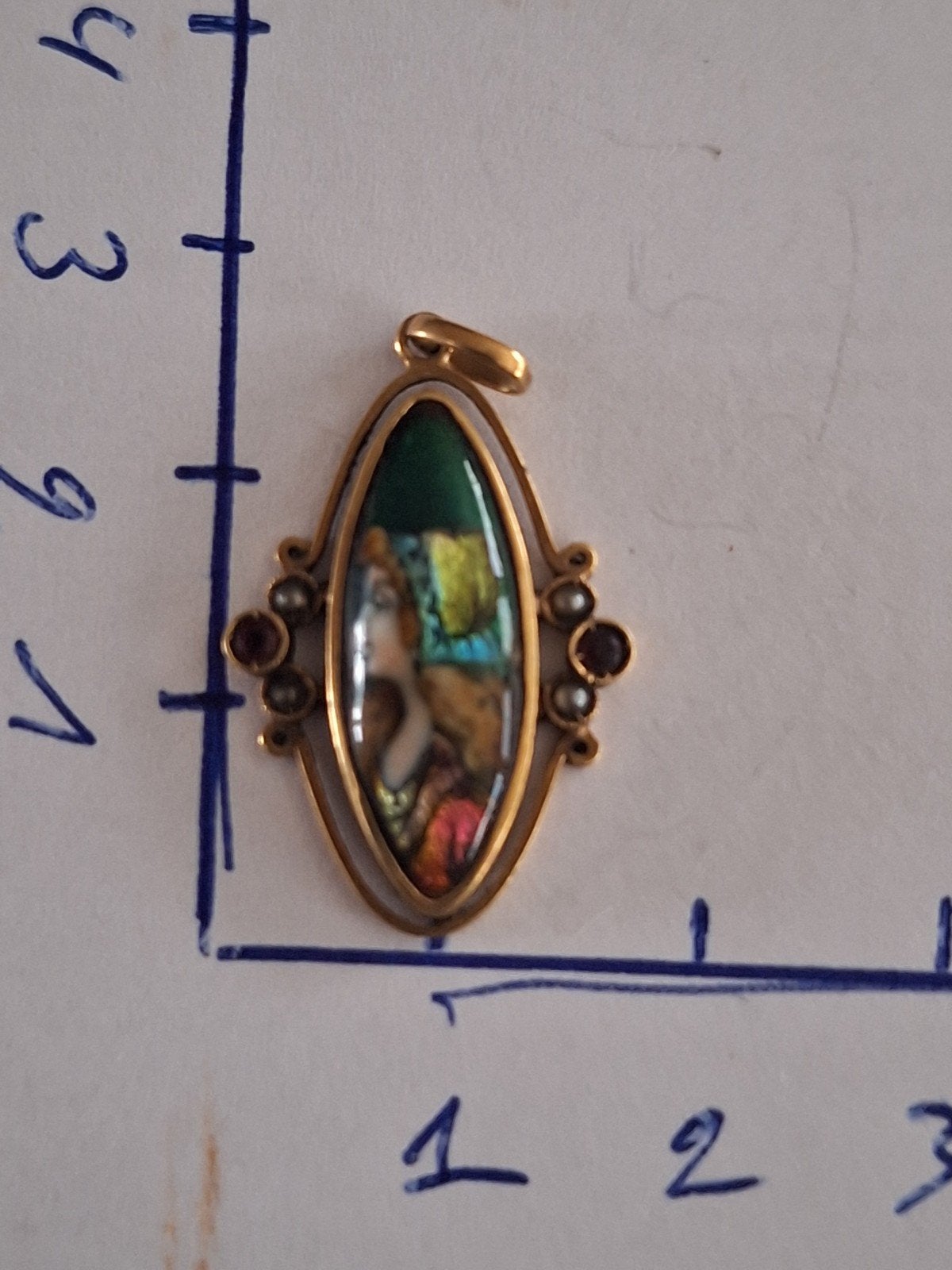 antieke limoges hangertjes van goud gemaakt, Ophalen, Goud