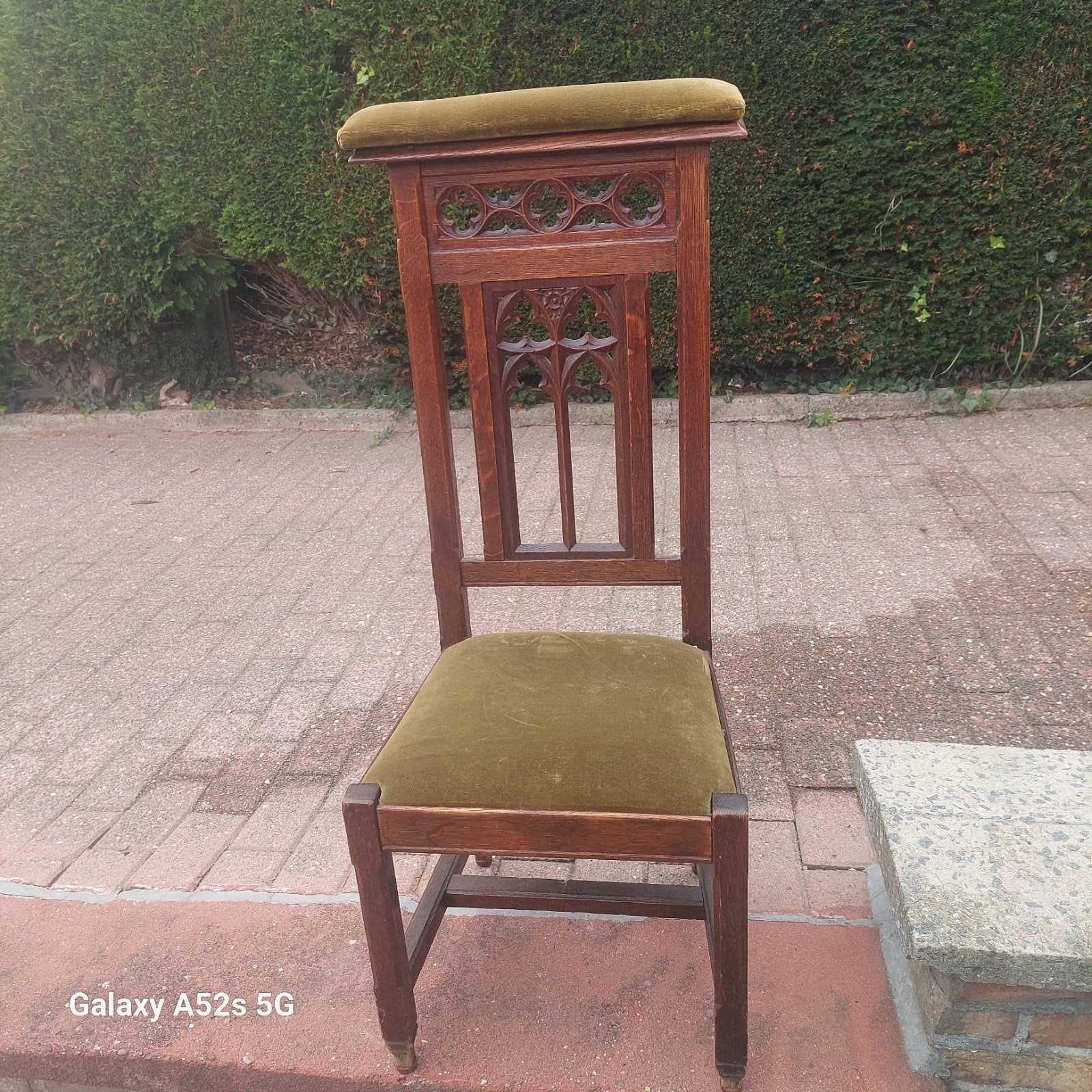 ancienne chaise d'église avec oreiller, Antiquités & Art, Enlèvement
