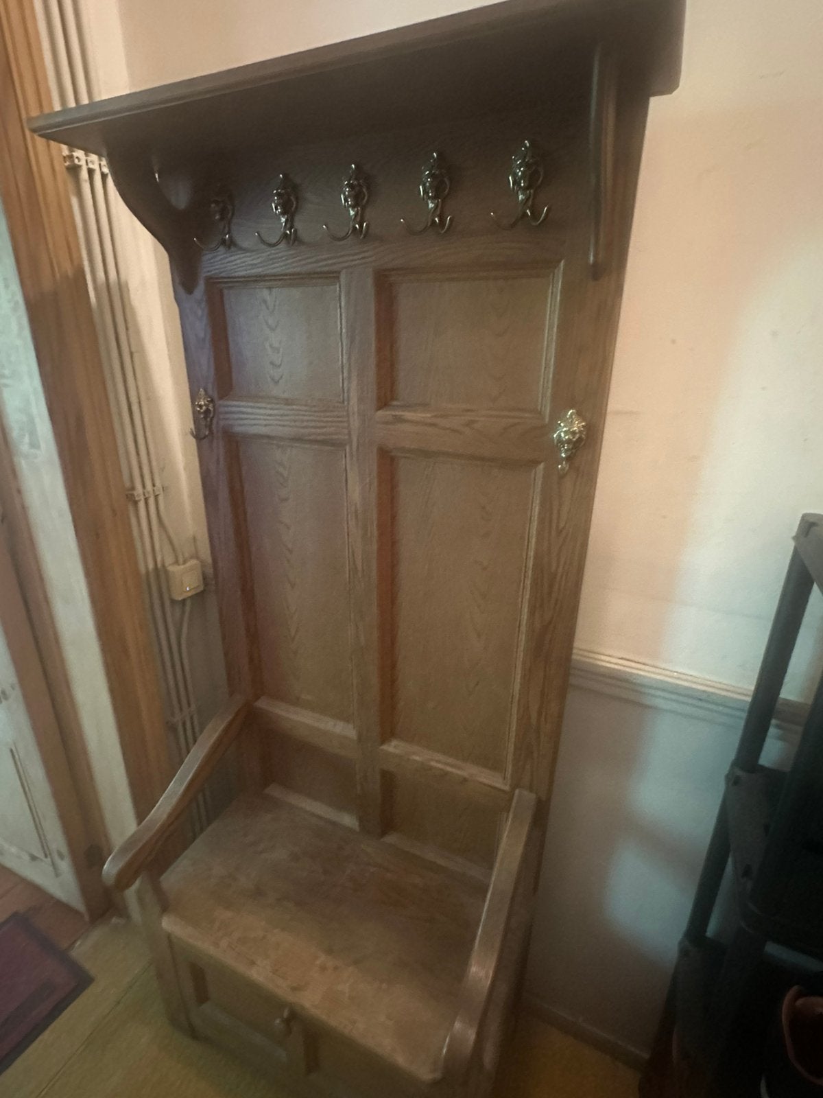 Meuble ancien Vestiaire d'entrée rangement, Antiquités & Art, Enlèvement ou Envoi