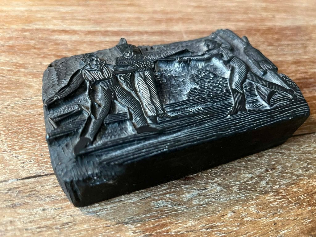 Antieken houtgravure stempel (boekdrukkunst), Ophalen of Verzenden