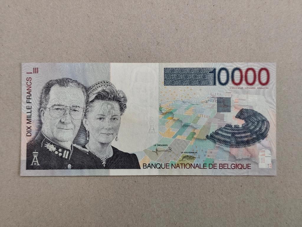 Factuur van 10.000 Fb, type Albert en Paola State SPL, Ophalen of Verzenden, Los biljet