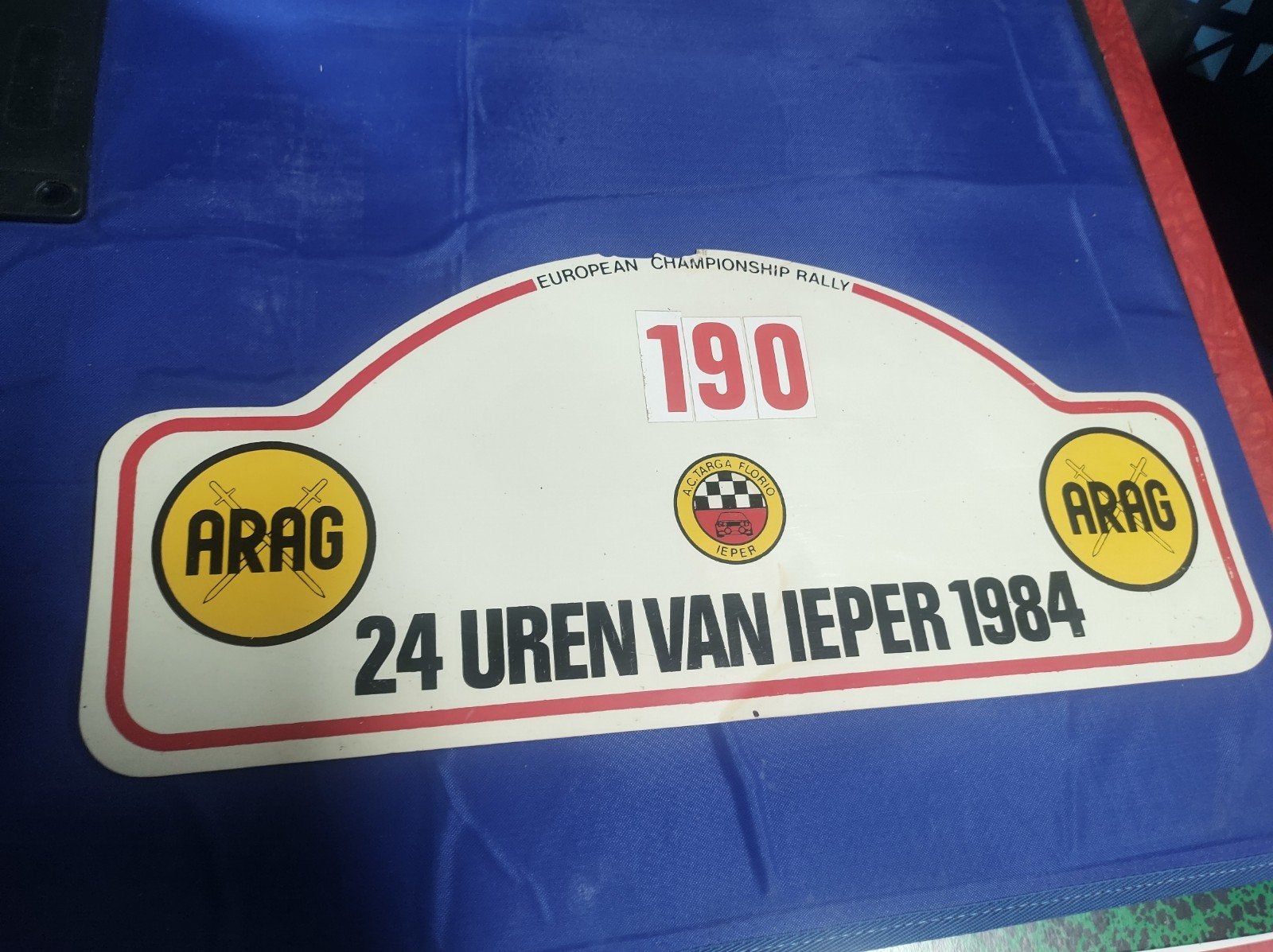 rallyplaat Ieper rally 1984, Ophalen of Verzenden